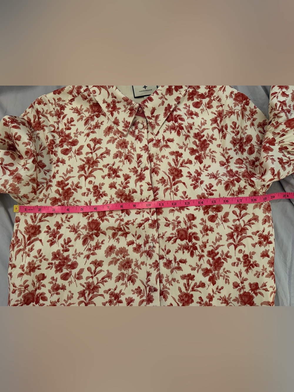 Tuckernuck Pomegranate Bloom Rowe Dress Size Medium Feminine Preppy Autumn - Picture 9 of 11